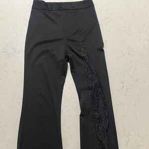 Black Pants with Textured Detail